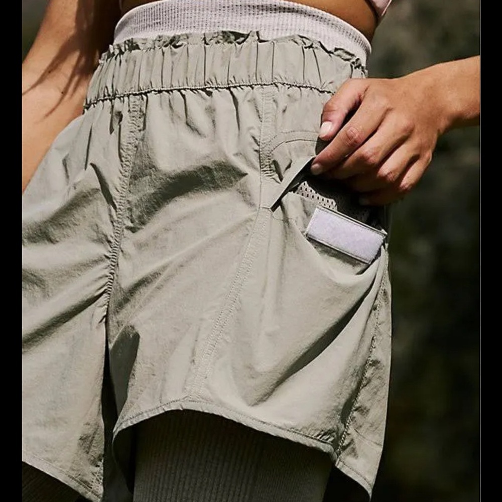 NWOT Free People Movement In The Wild Shorts, Grey Olive, Size Small